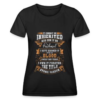 Guilde des métiers de la pierre - T-shirt sport Femme - noir - Devant - AI Model Female 172 light (172cm)