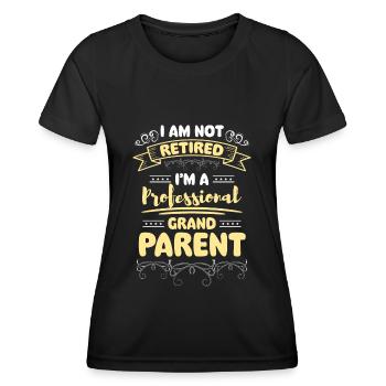 Grandma, Offspring, Grandfather, Favorite Person - Women's Functional T-Shirt - black - Front - AI Model Female 172 light (172cm)