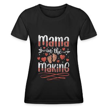 Baby Mom Offspring Belly - Women's Functional T-Shirt - black - Front - AI Model Female 172 light (172cm)