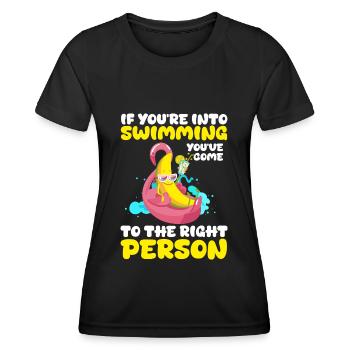 Vacances à la piscine Rafraîchir les amis - T-shirt sport Femme - noir - Devant - AI Model Female 172 light (172cm)