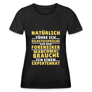 Ich führe Selbstgespräche - Forensiker Edition - Frauen Funktions-T-Shirt - Schwarz - Vorne - AI Model Female 172 light (172cm)