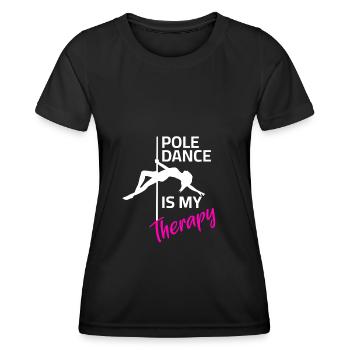 Pole Dance Therapy - Women's Functional T-Shirt - black - Front - AI Model Female 172 light (172cm)