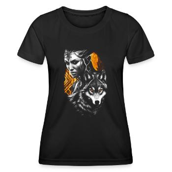 Gardiens de la forêt - T-shirt sport Femme - noir - Devant - AI Model Female 172 light (172cm)