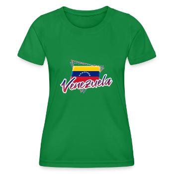 Venezuela - Women's Functional T-Shirt - kelly green - Front - AI Model Female 172 dark (172cm)