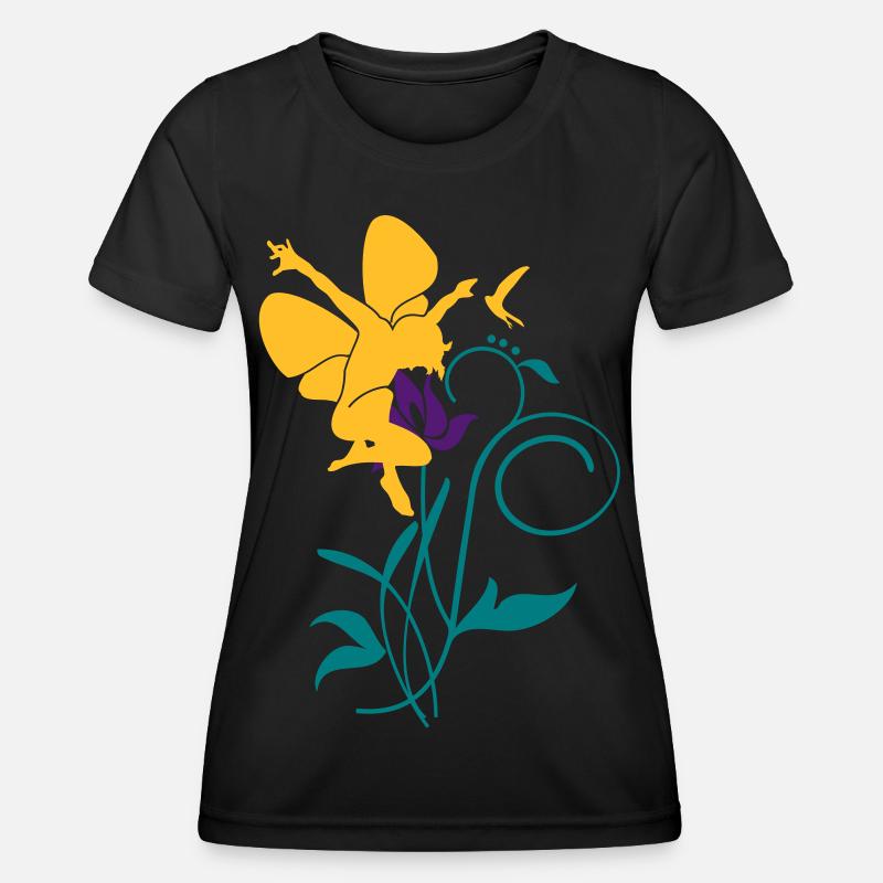 Orchidee / orchid (2c) - Women's Functional T-Shirt - black