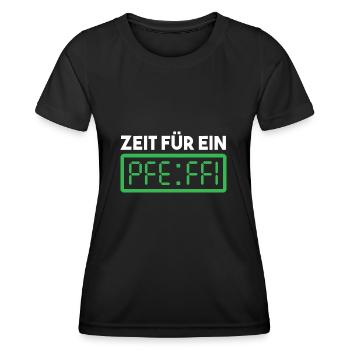 Zeit für ein Pfeffi Pfefferminz Likör Saufen JGA - Frauen Funktions-T-Shirt - Schwarz - Vorne - AI Model Female 172 light (172cm)