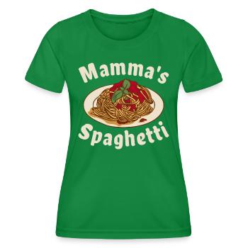 Mamma's Spaghetti - Frauen Funktions-T-Shirt - Kelly Green - Vorne - AI Model Female 172 dark (172cm)