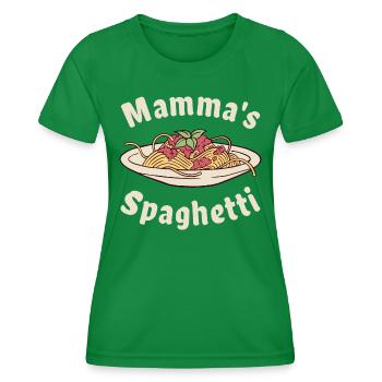 Mamma's Spaghetti - Frauen Funktions-T-Shirt - Kelly Green - Vorne - AI Model Female 172 dark (172cm)