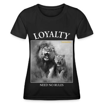 LOYALITÄT BRAUCHT KEINE GESETZE - Frauen Funktions-T-Shirt - Schwarz - Vorne - AI Model Female 172 light (172cm)