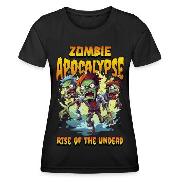 Zombie Apocalypse Halloween Zombie Hunter Undead - Women's Functional T-Shirt - black - Front - AI Model Female 172 light (172cm)