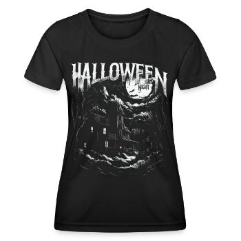 SOIRÉE D’HALLOWEEN - T-shirt sport Femme - noir - Devant - AI Model Female 172 light (172cm)