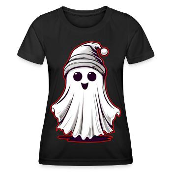 Mignon petit croque-mitaine avec casquette - T-shirt sport Femme - noir - Devant - AI Model Female 172 light (172cm)