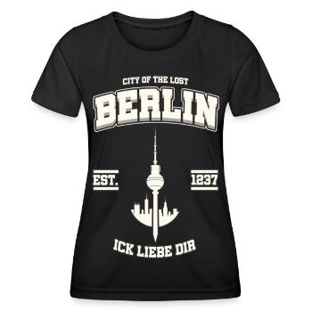 La Cité des Perdus - T-shirt sport Femme - noir - Devant - AI Model Female 172 light (172cm)