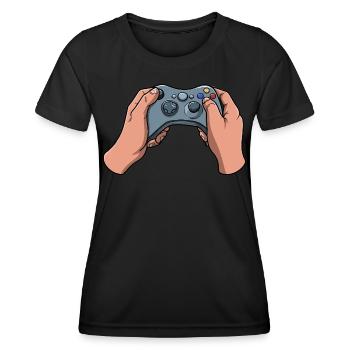 Gamer Controller - Frauen Funktions-T-Shirt - Schwarz - Vorne - AI Model Female 172 light (172cm)