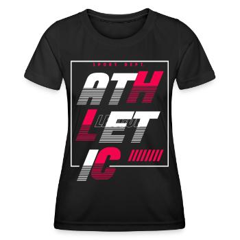 Athletic Sport Urban Streetstyle - Frauen Funktions-T-Shirt - Schwarz - Vorne - AI Model Female 172 light (172cm)