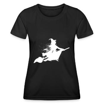 Halloween Fastnacht Hexe Altweiber Geschenk - Frauen Funktions-T-Shirt - Schwarz - Vorne - AI Model Female 172 light (172cm)