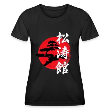 Logo d'arbre Karaté Shotokan - T-shirt sport Femme - noir - Devant - AI Model Female 172 light (172cm)