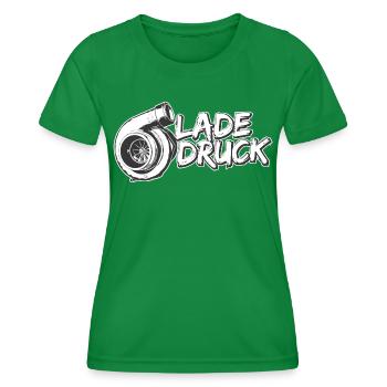 Nordschleife Design Motorsport - Frauen Funktions-T-Shirt - Kelly Green - Vorne - AI Model Female 172 dark (172cm)