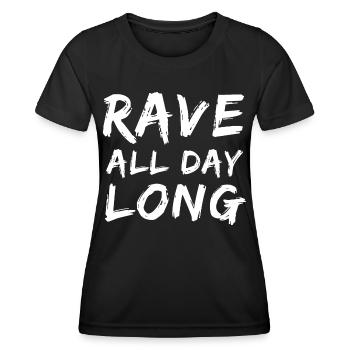 Raver / Rave / Gabber / Speedcore Raver Uptempo - Women's Functional T-Shirt - black - Front - AI Model Female 172 light (172cm)
