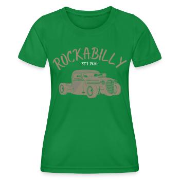 Rockabilly Rockabella Vintage 1950 rock Rcokabully - Women's Functional T-Shirt - kelly green - Front - AI Model Female 172 dark (172cm)