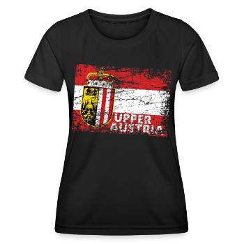 Oberösterreich - Österreich Upper Austria / Linz - Women's Functional T-Shirt - black - Front - AI Model Female 172 light (172cm)