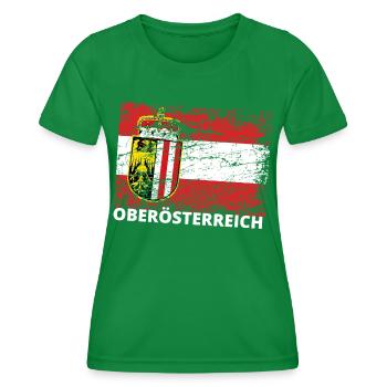 Oberösterreich - Österreich Upper Austria / Linz - Frauen Funktions-T-Shirt - Kelly Green - Vorne - AI Model Female 172 dark (172cm)