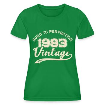 BC 1983 Vieilli à la perfection - T-shirt sport Femme - vert - Devant - AI Model Female 172 dark (172cm)