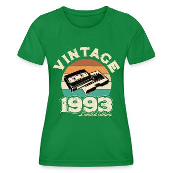 1993 Rétro sunset videotape - T-shirt sport Femme - vert - Devant - AI Model Female 172 dark (172cm)