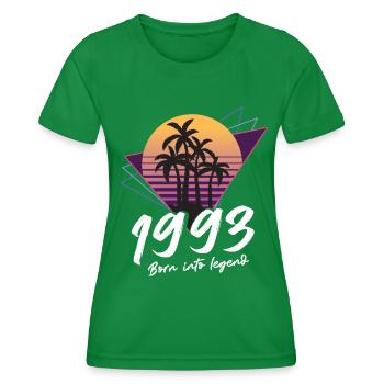 SW 1993 né dans la légende - T-shirt sport Femme - vert - Devant - AI Model Female 172 dark (172cm)