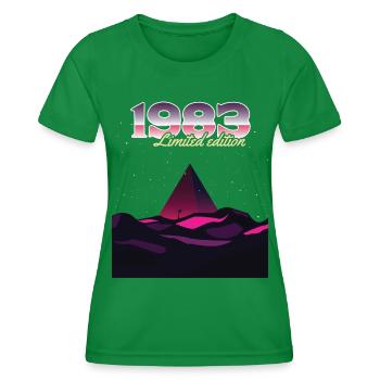 SW 1983 pyramide édition limitée - T-shirt sport Femme - vert - Devant - AI Model Female 172 dark (172cm)