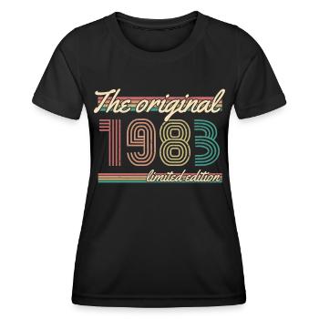 ST 1983 L’édition limitée originale - T-shirt sport Femme - noir - Devant - AI Model Female 172 light (172cm)