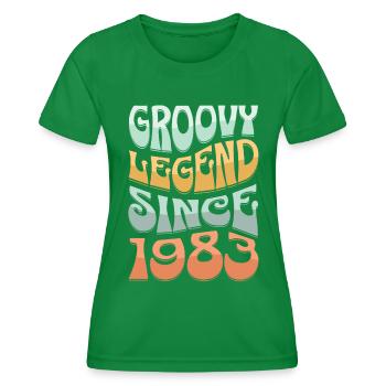 Légende groovy depuis 1983 - T-shirt sport Femme - vert - Devant - AI Model Female 172 dark (172cm)