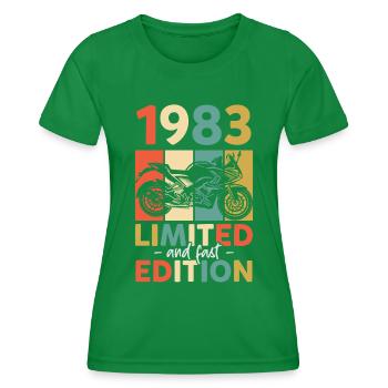 1983 - Edition limitée et rapide - T-shirt sport Femme - vert - Devant - AI Model Female 172 dark (172cm)