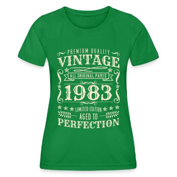 Millésime 1983 de qualité supérieure - T-shirt sport Femme - vert - Devant - AI Model Female 172 dark (172cm)