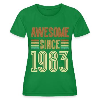 ST Génial depuis 1983 - T-shirt sport Femme - vert - Devant - AI Model Female 172 dark (172cm)