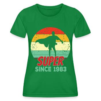 Super depuis 1983 - T-shirt sport Femme - vert - Devant - AI Model Female 172 dark (172cm)