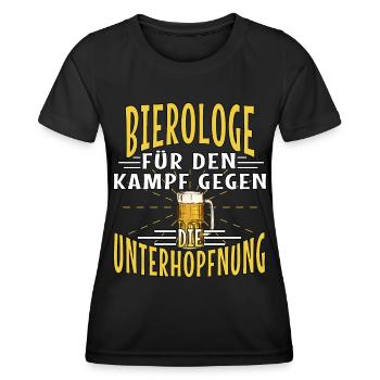 Lustige Bier Sprüche Virologe Biertrinker Bier - Frauen Funktions-T-Shirt - Schwarz - Vorne - AI Model Female 172 light (172cm)