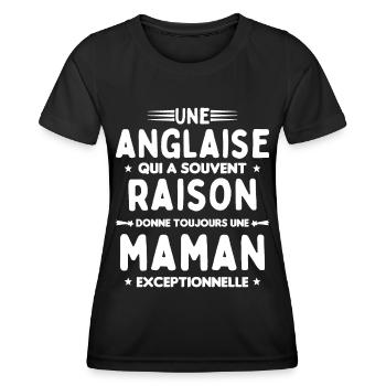 Une anglaise donne toujours maman exceptionnelle - T-shirt sport Femme - noir - Devant - AI Model Female 172 light (172cm)