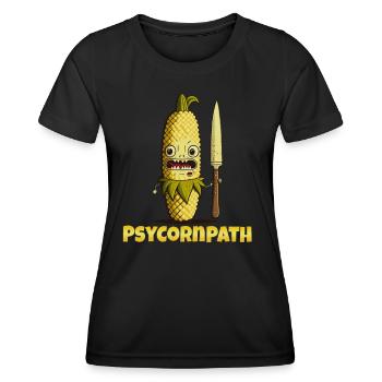 Conception des membres de l’équipe Pyscornpath Cornhole - T-shirt sport Femme - noir - Devant - AI Model Female 172 light (172cm)