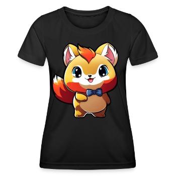 Niedlicher kleiner Quokka - Frauen Funktions-T-Shirt - Schwarz - Vorne - AI Model Female 172 light (172cm)