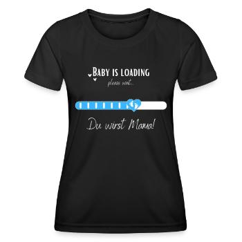 Baby is loading - Du wirst Mama! für Schwangere - Frauen Funktions-T-Shirt - Schwarz - Vorne - AI Model Female 172 light (172cm)