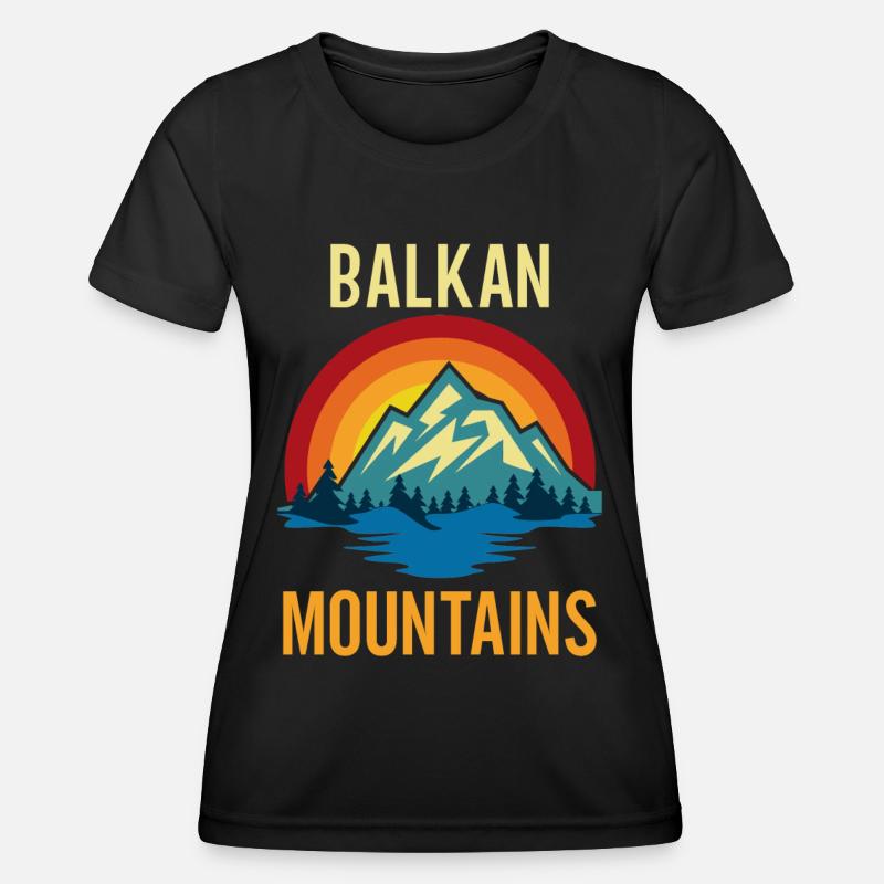 Balkan Mountains Sunset - Women's Functional T-Shirt - black