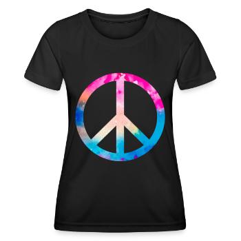 Rétro Design Signe de paix Signe de paix - T-shirt sport Femme - noir - Devant - AI Model Female 172 light (172cm)