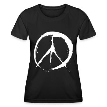 rétro design signe de paix signe de paixRetro Vi - T-shirt sport Femme - noir - Devant - AI Model Female 172 light (172cm)