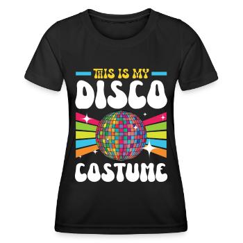 This Is My Disco Costume Halloween 70s Party - Women's Functional T-Shirt - black - Front - AI Model Female 172 light (172cm)