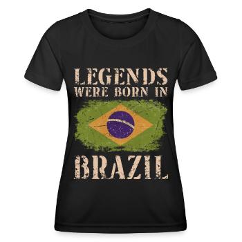 Vintage Design Drapeau Brésilien Brésil - T-shirt sport Femme - noir - Devant - AI Model Female 172 light (172cm)