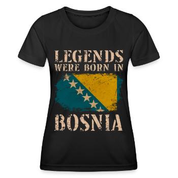 Vintage Design Drapeau bosniaque Bosnie - T-shirt sport Femme - noir - Devant - AI Model Female 172 light (172cm)