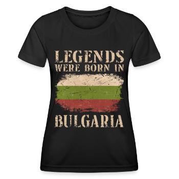 Vintage Design Bulgarian Flag Bulgaria - Women's Functional T-Shirt - black - Front - AI Model Female 172 light (172cm)