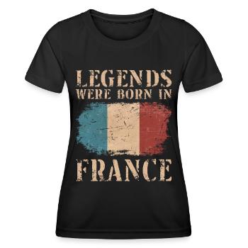 Vintage Design Français Drapeau France - T-shirt sport Femme - noir - Devant - AI Model Female 172 light (172cm)