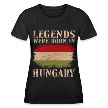 Vintage Design Hungarian Flag Hungary - Women's Functional T-Shirt - black - Front - AI Model Female 172 light (172cm)